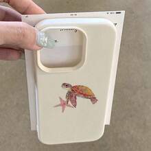 1个TPU材质清新海龟亮片图案手机壳，兼容 17 Pro Max/17/16 Pro Max/15/13/12/11、S20 FE/A15/S24/A55、Note 11/12/13 Pro，全包防摔软壳保护套，国际版，非国内版 - 白色 - 查看 3