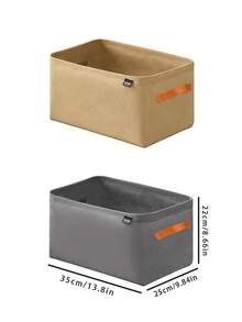 1/2pcs Foldable Large Capacity Wardrobe Organizer, Open Top Design Bedroom Clothes Storage Box, Foldable Wardrobe Organizer With Large Capacity, Breathable, Moisture-Proof, Wear-Resistant, Soft, Multi-Scene Use: Wardrobe, Bedroom, Home, Office - Multicolor - View 10