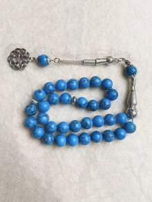 1pc Imitation Natural Turquoise 45 Beads Bracelet, Muslim Prayer Beads For Men - Baby Blue - View 13