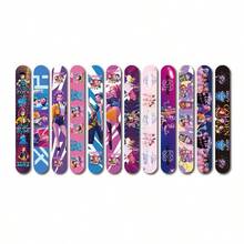 拍拍手环，动漫纽扣腕带，生日派对礼物，学校奖品 - 彩色 - 查看 9