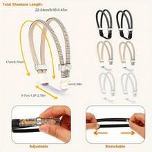 1 双闪亮高跟鞋弹性鞋带 - 可调节可拆卸，粘性设计，防滑牢固，无需电池。 - 彩色 - 查看 7