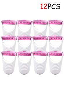 12/6/1件装一次性剃须套装，脱毛剃刀，脱毛刀，腋下脱毛工具，不锈钢脱毛刀，美容工具，剃须刀，旅行便携。 - 多色 - 查看 9