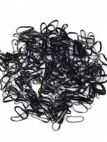 1000pcs Black Elastic Hair Ties, Small Size High Elasticity Disposable Hair Scrunchies, Multifunctional Princess Ponytail Hair Accessories, Hair Bands, Fitness Sportswear, Home Skincare, Hair Ties - View 9