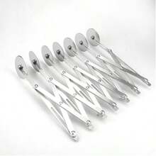 Baking Tool Stainless Steel Pizza Cutter Adjustable Gap Multi-Purpose For Cutting Noodles Dough Three-Wheel, Five-Wheel, Seven-Wheel Pie Cutter - Silver - View 13