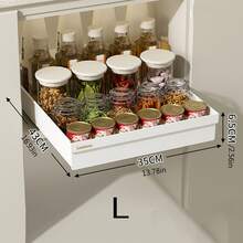 1pc Expandable Storage Rack, Cabinet Pull-Out Basket, Sink Drawer Bowl Basket, Kitchen Freestanding Organizer Rack, Extendable Drawer, Adjustable Kitchen Pantry Pull-Out Drawer Organizer - View 10