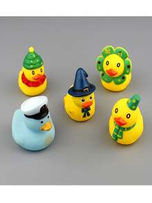 1pc Cute Squeaky Bath Toy Small Yellow Duck, Low Decibel, Suitable For Teenagers, Water Play Toy, Small Gift - Multicolor - View 3