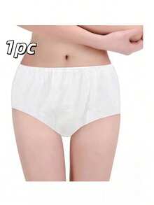 1-5pcs/Pack Disposable Underwear; Travel Hotel Physiological Panties; Maternity Pre/Post-Partum Abdominal Control Panties; Seamless, Non-Binding, Soft & Stretchy - Flat Angle - View 9