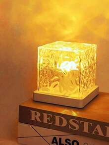 1pc 16-Color Water Wave Northern Lights Night Light, Square Projection Lamp, With Touch/Remote Control, USB Powered, Perfect Valentine's Day And New Year Gift, Projection Lamp Atmosphere Light - Multicolor - View 2