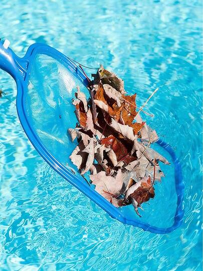 Recolector de residuos flotantes de aguas profundas, pala de limpieza de hojas de malla fina, red de espumadera con mango telescópico, adecuado para piscinas enterradas, jacuzzis, spas y estanques, accesorio esencial de verano