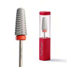 NotNoot 1pc Nail Drill Bit, Cross & Slim Edition, Professional Nail Drills For Electric Manicure Drill Machine (Fine -F) - Silver - View 7