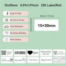 Marklife P15 标签贴纸 热敏标签胶带 自粘纸卷 热敏间隙纸 适用于 M1 D30 Q30 Q31 打印机 - 查看 6