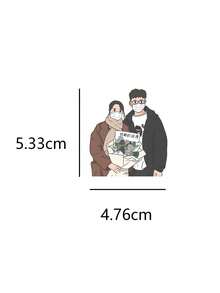 63张情侣日常生活贴纸，简约插画风格，柔和色调，记录浪漫瞬间，适用于爱情日记、剪贴簿、笔记本电脑、手机壳及情侣礼物。剪贴簿用品文具趣味贴纸，Kindle适用。 - CP - 查看 8