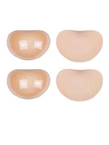 2/4pcs Self-Adhesive Silicone Thin & Thick Invisible Swimsuit Bra Inserts, Solid Color Bra Pads - Multicolor - View 13