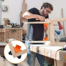 4PCS 90 Degree Corner Clamps For Woodworking, Fast Adjustable Quick Spring Loaded Woodworking Clamps,Cabinets,Photo Framing - A - View 6