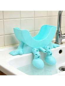 Interesting Drying Rack. Cute And Fun Drainage Expression Sponge Holder. Fun Soap Dish. Storage Rack With Drainage Holes. Novel And Creative Design. 3D Printed Dish Sponge Storage Rack. Countertop Organizer Rack Near Kitchen Sink, Bathroom Soap Holder. Plastic Stand For Household Cleaning Tools. - Multicolor - View 8