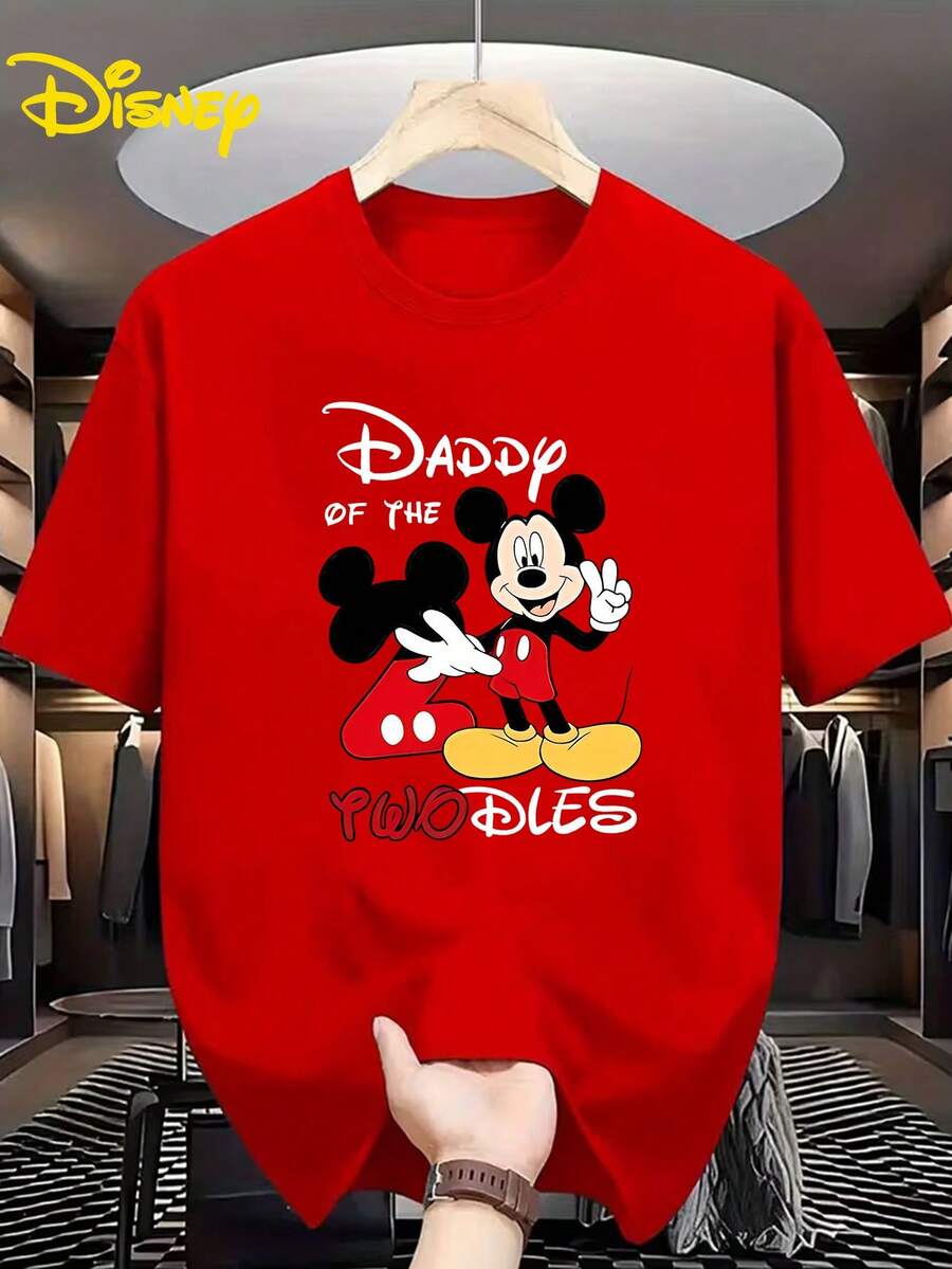 Authorized By Disney, Disney Toy Story Alien T-Shirt, Suitable For Everyday Street Wear, Necessary In Summer, A Gift For Disney Lovers. - 紅色 - 查看 1