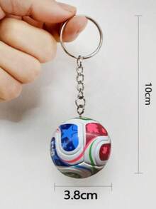 1个2026版足球钥匙扣，3D立体钥匙圈，男女通用球迷收藏礼品 - 彩色 - 查看 5