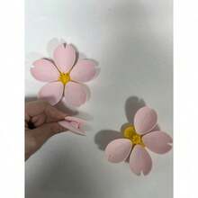 1pcs Pink Sakura Blossom Clips, Refrigerator Magnets, Creative Decorative Magnets, Suitable For Kitchen, Office And Home Decor, Fun Fridge Decoration, Can Be Used As Clips - Multicolor - View 5