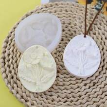 旋花、芙蓉、小鸟吊坠硅胶模具、蜡烛、石头、香薰硅胶吊坠 - A-白色 - 查看 1