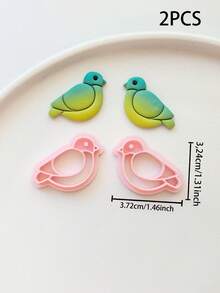 各种鸟形设计聚合物粘土切割模具，粘土切割模具，耳环首饰DIY手工切割模具，适用于DIY耳环和工艺品，非常适合手工装饰品、首饰制作工具，DIY手工少女耳环和首饰吊坠工具 - Bird - 查看 17