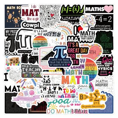 MATH Stickers, Arts & Crafts, For Decorating Stationery, Cups, Luggage, Refrigerators, Skateboards, Guitars Scrapbook Supplies Funny Stickers Kindle