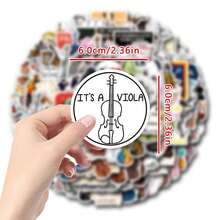 120pcs Violin Vinyl Stickers, Beautiful And Practical, Suitable For Scrapbooks, Diaries, Bumpers, Skateboards, Water Bottles, Helmets, Water Cups, Car Stickers, Etc. - Random - View 2