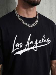 Áo thun nam tay ngắn cổ tròn in họa tiết phong cách retro GRDR - màu đen - Xem 4