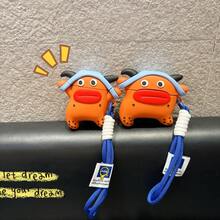 Funny Sausage Mouth Monster Silicone Protective Case With Strap, Compatible With Apple Pro/Pro2 - Multicolor - View 5