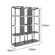 Grande y Mediano de Armario Organizador, Closet Armable con Tela Repelente al Polvo, Estructura Resistente y de Alta Calidad - Diseño Práctico y Estético para una Organización Eficiente del Hogar - Clóset Modular Armable con Tela Resistente y Antipolvo - Almacenamiento Práctico y Elegante para Ropa y Accesorios, Fabricado con Materiales de Alta Durabilidad, Para Habitación - Multicolor - Ver 9