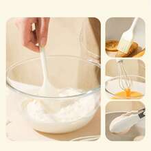 3件套耐热硅胶烘焙套装，包括刮刀、涂油刷、手动打蛋器，适合家庭烘焙 - 查看 3