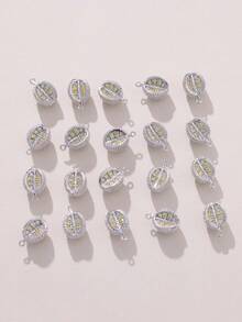 1pc/3pcs DIY Handmade Jewelry Pendant, Pineapple Design, Micro-Inlaid Zirconia, Customized Copper Material Zirconia Inlaid Jewelry Accessory - DIY Fruit Pendant - View 2