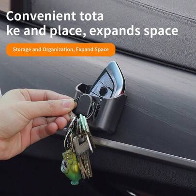 Car Mounted Compact Mini Storage Box, Dashboard Adhesive Type, Coin Card Inside The Car, Small Item Storage Box, Easy To Install Without Damaging The Interior, Sedan, SUV Universal Small Accessories