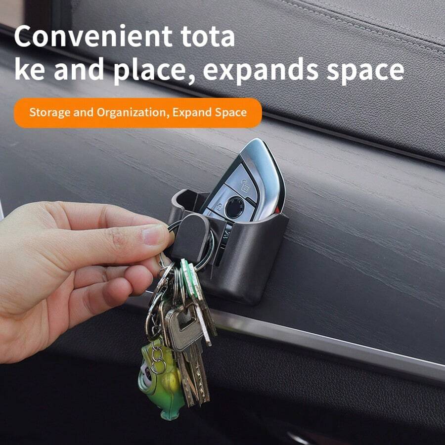 Car Mounted Compact Mini Storage Box, Dashboard Adhesive Type, Coin Card Inside The Car, Small Item Storage Box, Easy To Install Without Damaging The Interior, Sedan, SUV Universal Small Accessories