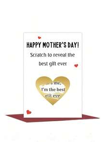 1 Set Interesting Mother's Day Scratch Card (With Envelope), Mother's Day Greeting Card Set, Interactive Card Reveals Special Mother's Day Gift, Suitable For Expressing Blessings And Gratitude On Mother's Day And Birthdays - One Size Fits All - View 8