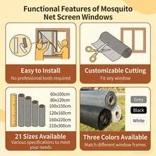 High Density Anti-Mosquito Anti-Insect Mesh Screen, Customizable DIY, Multi-Purpose Door & Window Screening, Breathable - 001 - View 3