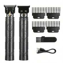 1件装专业电动雕刻理发器，男士理发修剪器，个性化理发店剃须刀，修容工具，父亲节礼物 - 彩色 - 查看 23