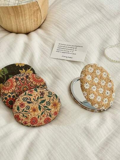 Double-Sided Makeup Mirror, 2x Magnified Mini Compact Travel Makeup Mirror , Portable, Wallet Mirror,Folding, Hand-Held,Essential For Travel And Body Care, Suitable For Outdoor Activities, Sports, Office, School, Hair Clips, Hair Additions,Mini Portable Small Mirror Makeup Mirror Student Dormitory Bedroom Folding Mirror Desktop Home Office Mirror,One Side Magnifies For Removing Blackheads And Pimples, While The Other Side Does Not Magnify For Normal Makeup, Touch-Ups, And Makeup Checks