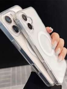 1个透明亚克力极简磁吸手机壳，全新，适用于 17 Pro Max、17 Pro、Air、16 Pro Max、15 Plus、14、13、12/13 Mini、11 - 無色 - 查看 3