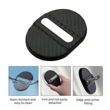 4pcs Car Door Lock Cover, Designed To Protect Locking Mechanism, Reduce Noise And Vibration, Suitable For Most Heavy Duty Vehicles - A - View 4