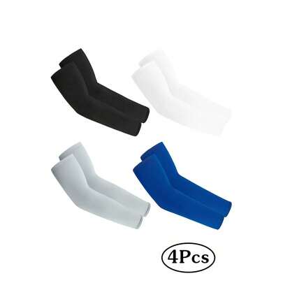 4 đôi ống tay chống tia UV unisex, ống tay nén thoáng khí cho nam giới khi làm việc, che hình xăm, ống tay chống nắng mát lạnh cho nữ giới khi đạp xe, thích hợp cho đạp xe, câu cá, leo núi và các hoạt động ngoài trời khác vào mùa hè.