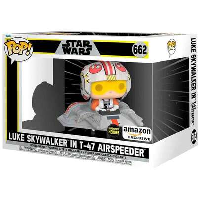  Funko POP Star Wars Figure - Luke Skywalker In T-47 Airspeeder #662 Exclusive - 9cm Collectible Vinyl Figure - Rebel Pilot With C - Officially Licensed Product - Gift For Fans And Collectors...