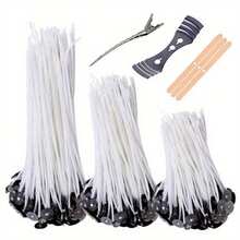 100pcs Candle Wick With Base + Assorted Wick Holders, Candle Making Tool Kit - 1 Set - View 1