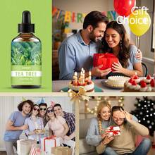 NIVAVIN 30ml/60ml/100ml Teebaumöl in verschiedenen Größen, Teeextrakt, langanhaltender Duft geeignet für Gesicht, Haar, Haut, Körper, kann mit Aroma-Diffuser/Stein/Massage verwendet werden, schön gestaltet, tragbar, geeignet für Zuhause, Büro, Reisen, sinnvolles Geschenk für Freunde - Teebaum - Übersicht 6