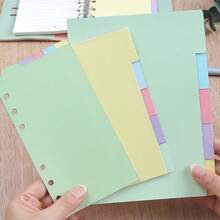 5PCS A5/A6 Binder Dividers Vertical Tabs Page For 6-Holes Ring Binders Notebooks Travel Diary Journal Personal Planner - Sets - View 1