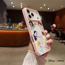 Miniso 迪士尼公主波浪图案手机壳，透明磁吸防震，适用于iPhone 17 Pro Max/17 Pro/17 Air/17/16/15/14/13/12/11/X/XS Pro/Pro Max系列，iPhone 17 Pro Max手机壳，iPhone 17 Pro手机壳，iPhone 17手机壳，圣诞礼物，送给女朋友的好礼物 - 藍色 - 查看 3