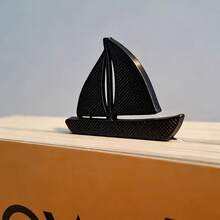 3D打印帆船书签，黑白两色，创意造型书签，阅读配件，节日/生日礼物 - 小帆船書籤 - 查看 6