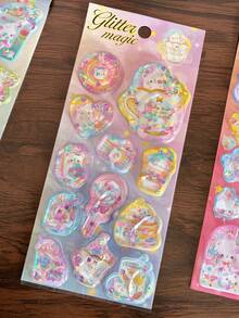 3D立体贴纸，可爱卡通趣味水瓶笔记本贴纸，学生文具 - color - 查看 14