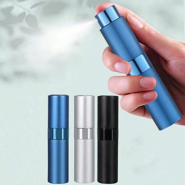 3pcs Aluminum Glass Perfume Refill Spray Bottles, 10ml Travel Atomizer, Cosmetic Empty Bottles Tools