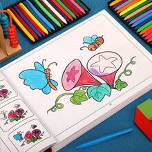 Children's Step-By-Step Coloring Book | Shapes & Colors, Animals, Dinosaurs, Vehicle, Fruits, Vegetables And More | Preschool, Kindergarten, Classroom Teacher Supplies | Educational Quiet Time Activity, Travel Toy, Learning Drawing, Holiday Gifts - 2 Random Coloring Books - View 10