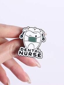 1件/套 牙科护士和稳定牙齿珐琅徽章 可爱卡通牙齿金属胸针 时尚翻领徽章 包包配饰 包饰 珠宝礼品 - 彩色 - 查看 10